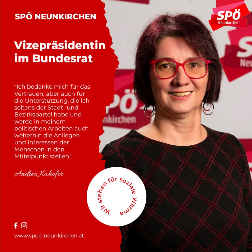  Andrea Kahofer ist Vizepräsidentin im Bundesrat