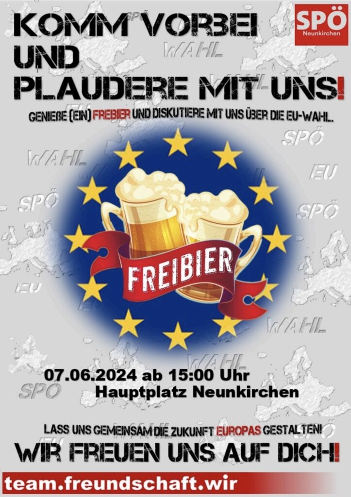 Freibier und Gespräche zur EU-Wahl!