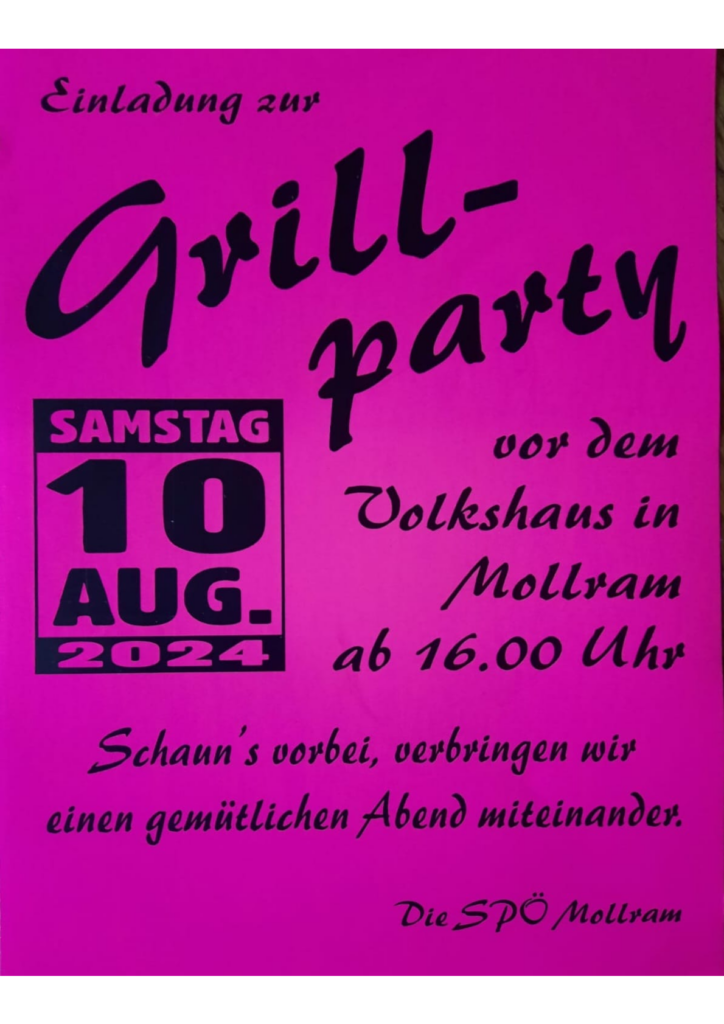 Grillfeier Mollram am 10.08.2024